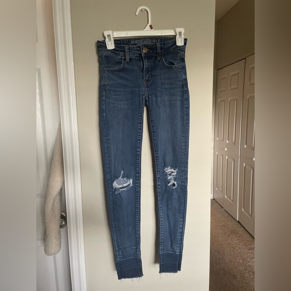 American eagle super stretch (size 00) jeans